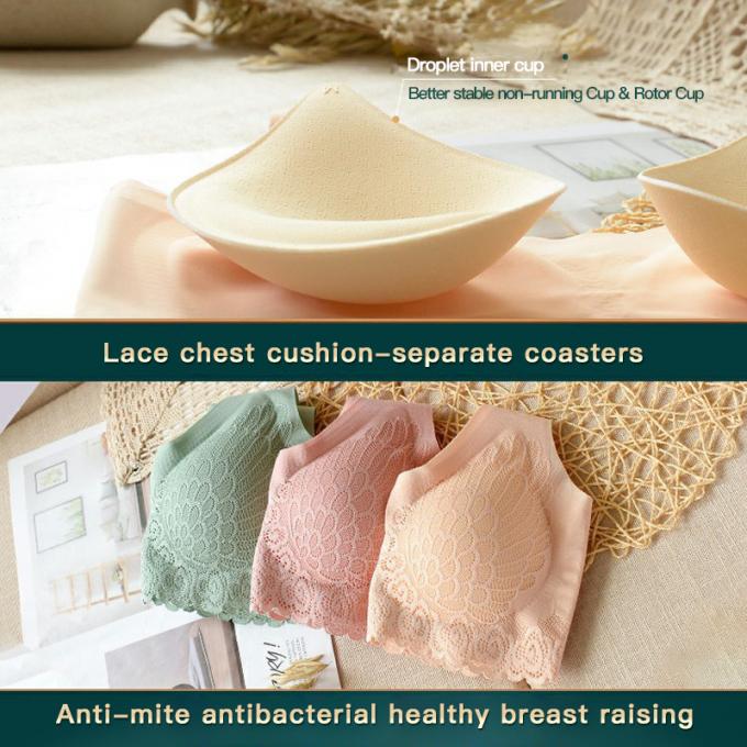 F2013 Comfortable Cotton Underwear, Breathable and Removable Foam Pad Sports Bra Lingerie