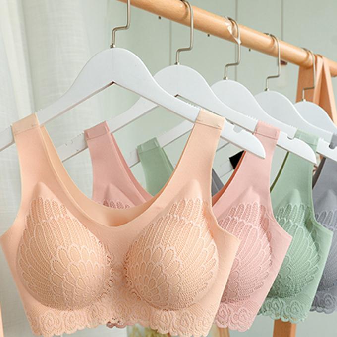 F2013 Comfortable Cotton Underwear, Breathable and Removable Foam Pad Sports Bra Lingerie
