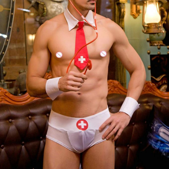 Hot Lover Men′s Seductive Lingerie Fantasia Sexy Doctor Erotic Costumes for Male with All Accessories 9813