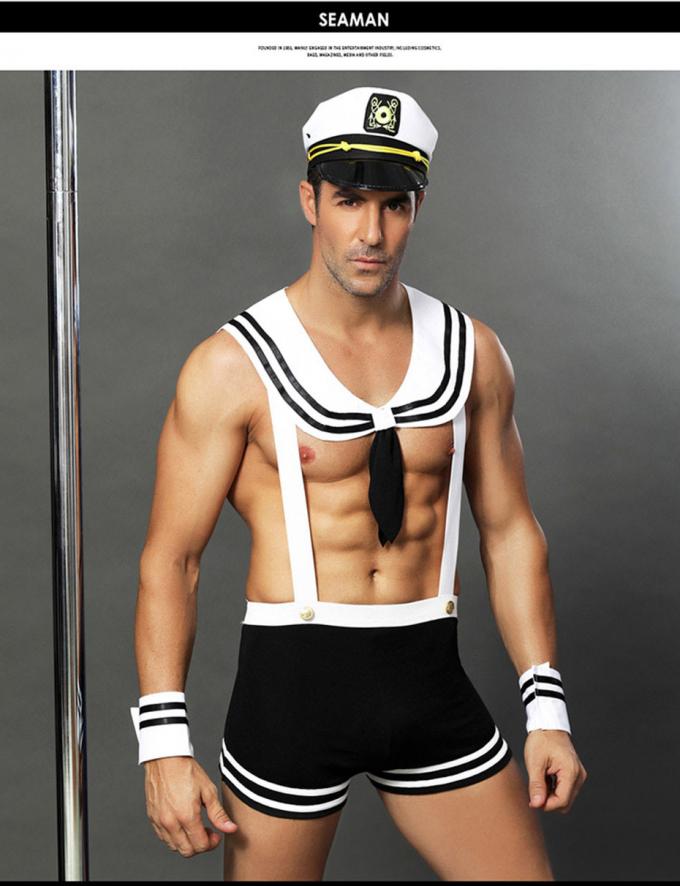 Sexy Men′s Sailor Uniform Cosplay Lingerie Set for Sex Role Play Suits Night Sleepwear