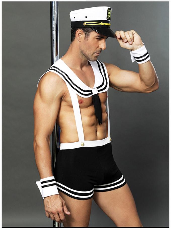 Sexy Men′s Sailor Uniform Cosplay Lingerie Set for Sex Role Play Suits Night Sleepwear