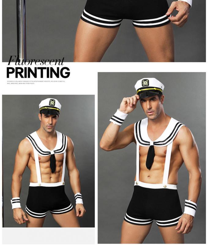 Sexy Men′s Sailor Uniform Cosplay Lingerie Set for Sex Role Play Suits Night Sleepwear