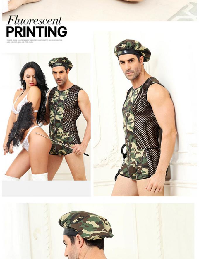Sexy Cosplay Lingerie Uniform Bodysuit Erotic Teddies Catsuit Men′s Sleepwear