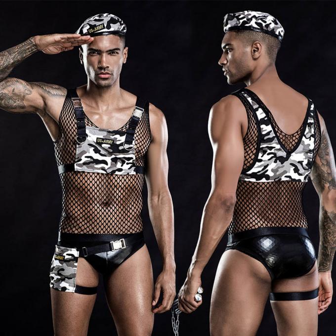 Porn Men Underwear Sexy Uniform Cosplay Lingerie Set Hot Erotic Costumes