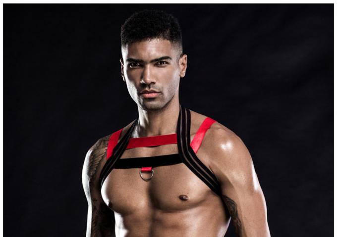 Sexy Bodysuit Lingerie Set Men′s Vest Pajamas Hot Erotic Harness Catsuit Sleepwear