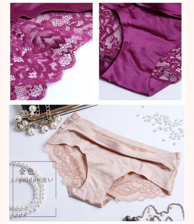 شلوار زیر زنانه توری کنفی سکسی ابریشم یخی بافتنی بدون درز 5