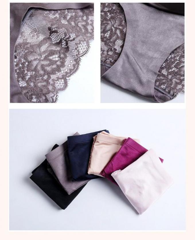 شلوار زیر زنانه توری کنفی سکسی ابریشم یخی بافتنی بدون درز 7