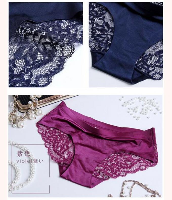 شلوار زیر زنانه توری کنفی سکسی ابریشم یخی بافتنی بدون درز 4