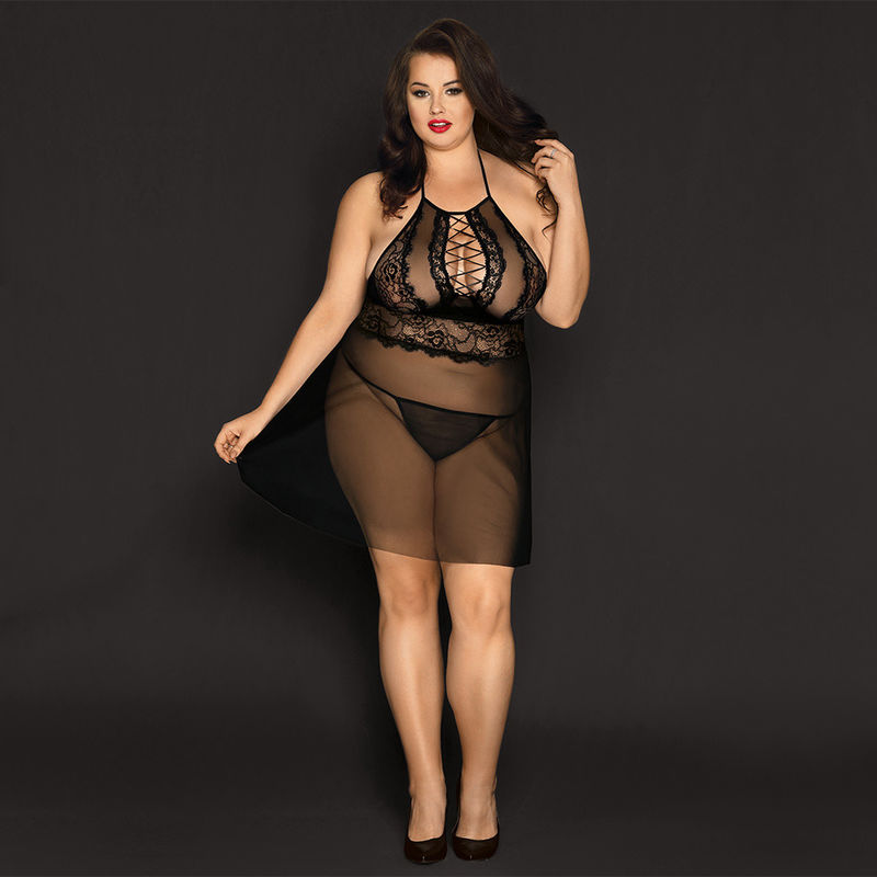 لباس خواب توری شفاف خواب 70 کیلویی Babydoll Chemise