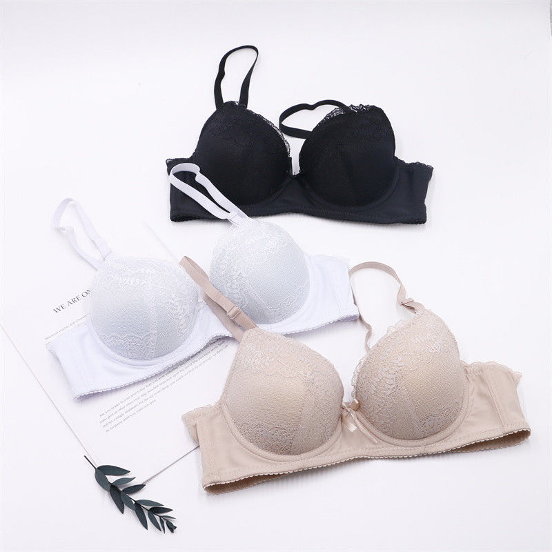 75B 75C Lace Push Up Bralette سوتین بافتنی زنانه 50 کیلوگرمی 60 کیلوگرمی ضد باکتری