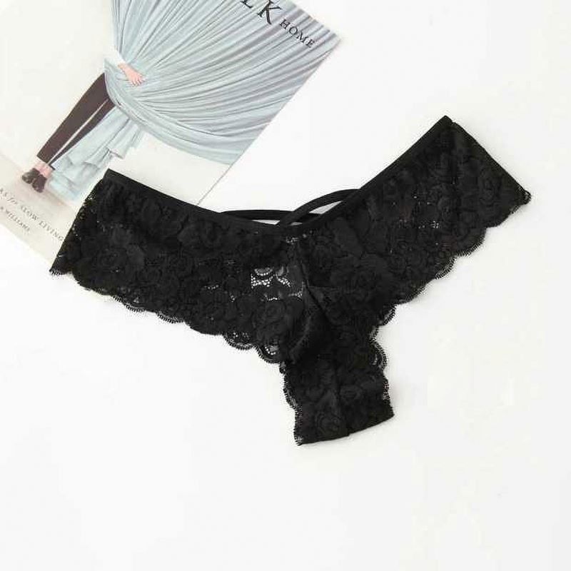 G-String 4XL 5XL نایلون مشکی توری لباس زیر زنانه سکسی