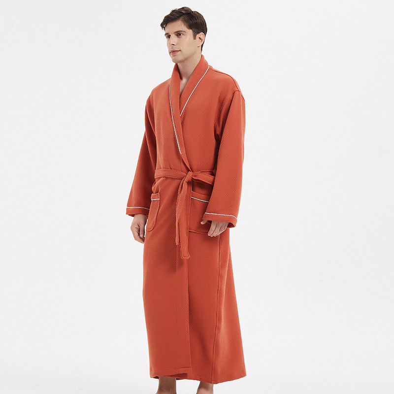 Plus Loungewear Sleepwear مردانه پارچه جامد پنبه ای گرم Pjs برای مردان