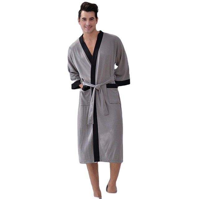 لباس خواب مردانه Bathrobe Xl Xxl شلوار پیژامه گرم مردانه الیاف پلی استر