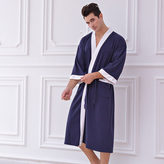 لباس خواب مردانه Bathrobe Xl Xxl شلوار پیژامه گرم مردانه الیاف پلی استر