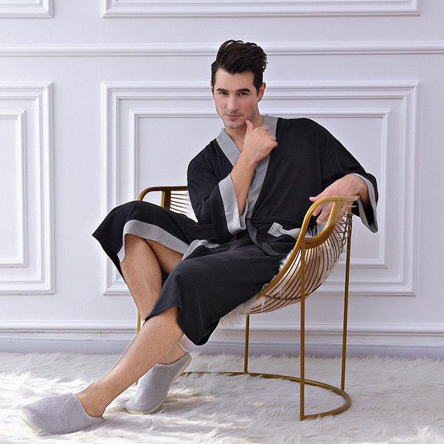لباس خواب مردانه Bathrobe Xl Xxl شلوار پیژامه گرم مردانه الیاف پلی استر